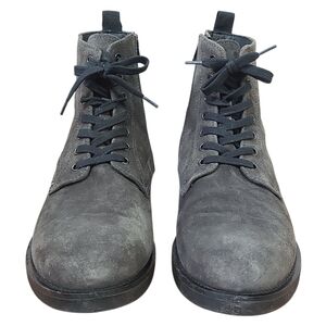 L'intervalle Women Hiking Grey Suede Lace-up Ankle Boots Size 43 EU Edgy Combat